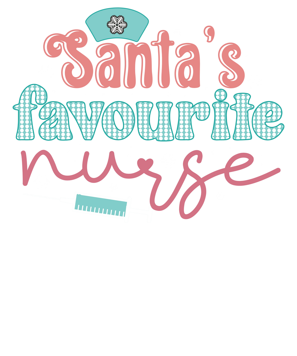 Santa's Nurse Retro Christmas Holiday  Ready To Press Dtf Transfers dtfintexas