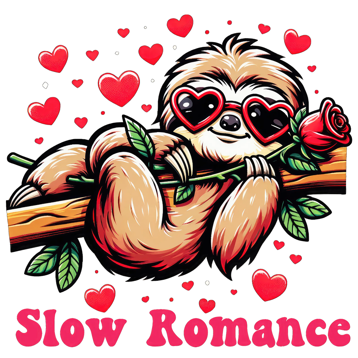 Slow Romance   Sloths  Animals  Ready To Press  Dtf Transfers dtfintexas