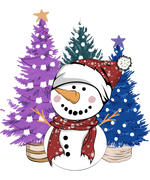 Snowman With Pine Tree Winter   Christmas Holiday  Ready To Press Dtf Transfers dtfintexas