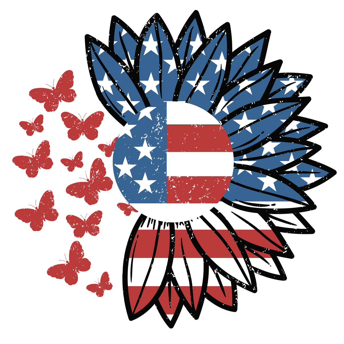 Sunflower-2-01 PATRIOTIC  HOLIDAYS READY TO PRESS dtfintexas