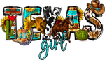 TEXAS girl    Horses  Animals  Ready To Press  Dtf Transfers dtfintexas