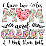 Two titles Mom and Mimi Birthday  Holiday Ready To Press Dtf Transfers dtfintexas