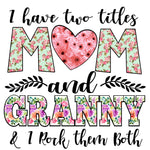 Two titles Mom and Mimi Birthday  Holiday Ready To Press Dtf Transfers dtfintexas