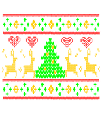 Ugly Christmas Pattern Christmas Holiday  Ready To Press Dtf Transfers dtfintexas