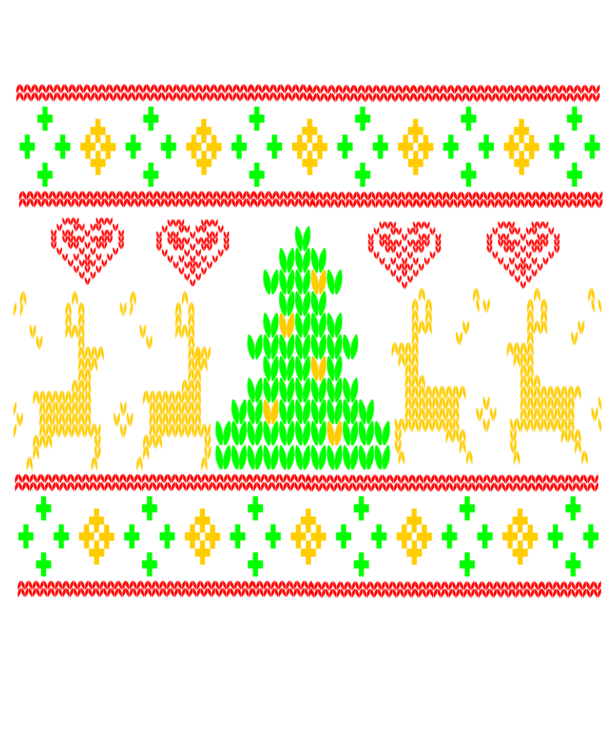 Ugly Christmas Pattern Christmas Holiday  Ready To Press Dtf Transfers dtfintexas