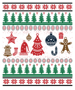 Ugly Christmas Pattern (2) Christmas Holiday  Ready To Press Dtf Transfers dtfintexas