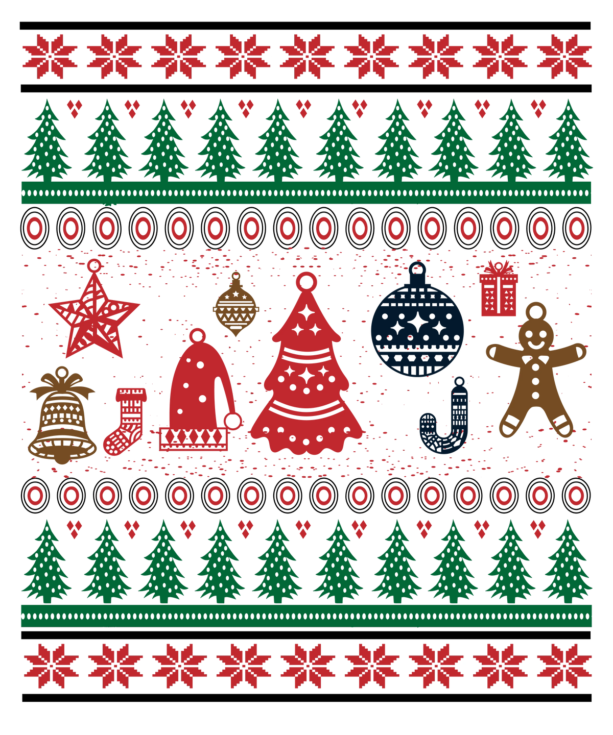 Ugly Christmas Pattern (2) Christmas Holiday  Ready To Press Dtf Transfers dtfintexas