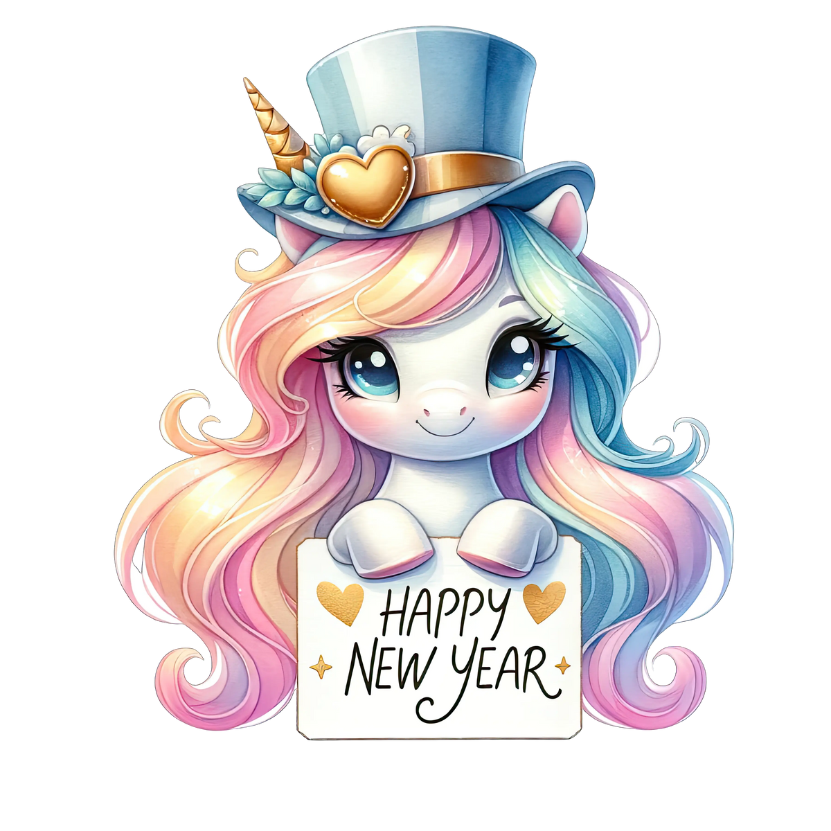 Unicorn New Year Clipart (1)  New  Year's Eve  Holiday Ready To Press Dtf Transfers dtfintexas