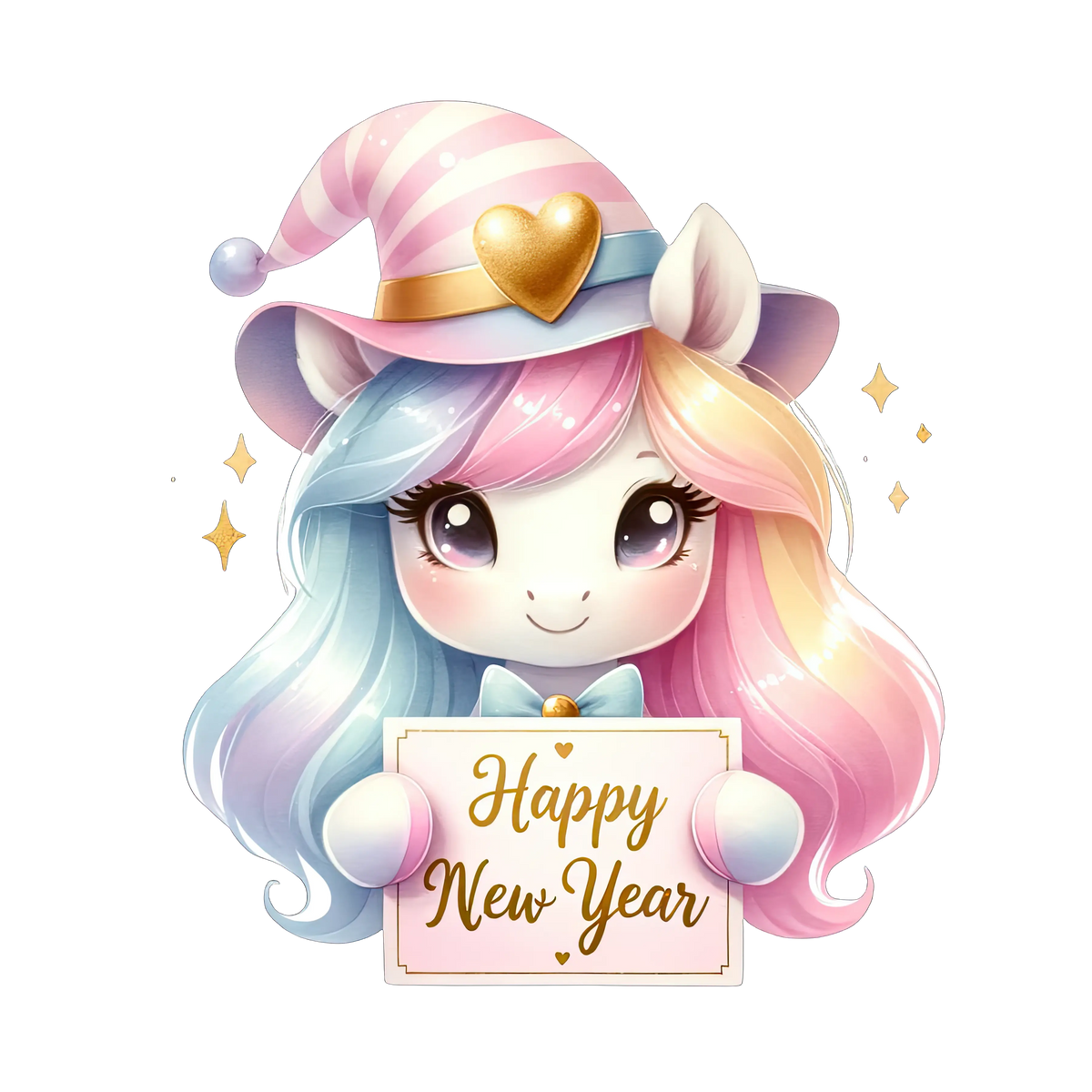 Unicorn New Year Clipart  New  Year's Eve  Holiday Ready To Press Dtf Transfers dtfintexas