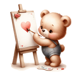 Valentina Bear (3) Valentine' s Day  Holiday Ready To Press Dtf Transfers dtfintexas
