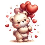 Valentina Bear (9) Valentine' s Day  Holiday Ready To Press Dtf Transfers dtfintexas