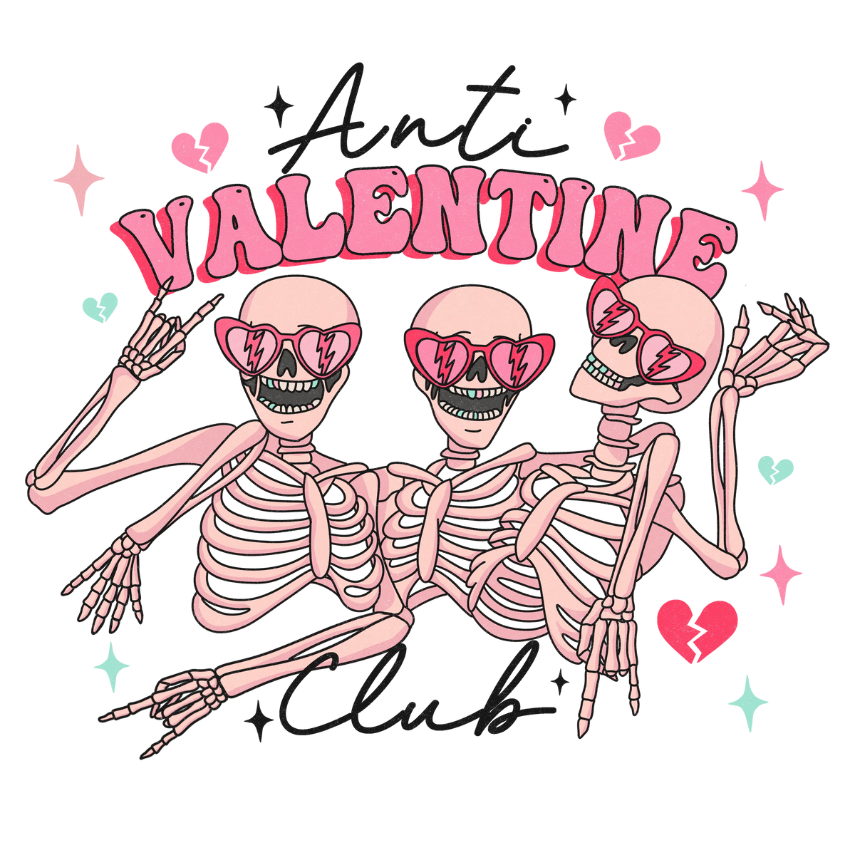 Valentina Skeleton  (3)   Valentine' s Day  Holiday Ready To Press Dtf Transfers dtfintexas