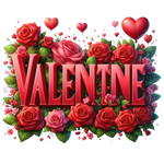 Valentine Rose 10 Valentine' s Day  Holiday Ready To Press Dtf Transfers dtfintexas