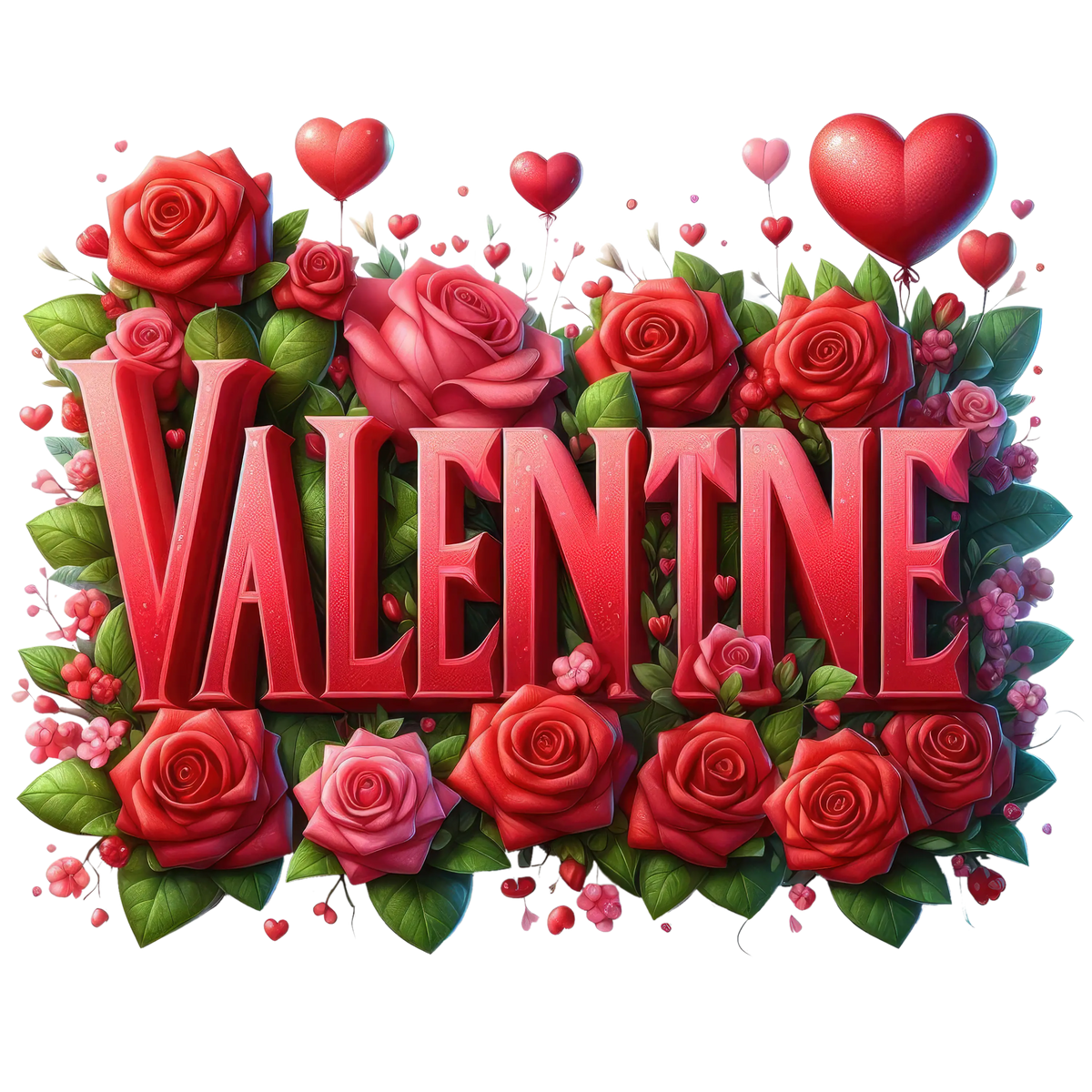Valentine Rose 10 Valentine' s Day  Holiday Ready To Press Dtf Transfers dtfintexas