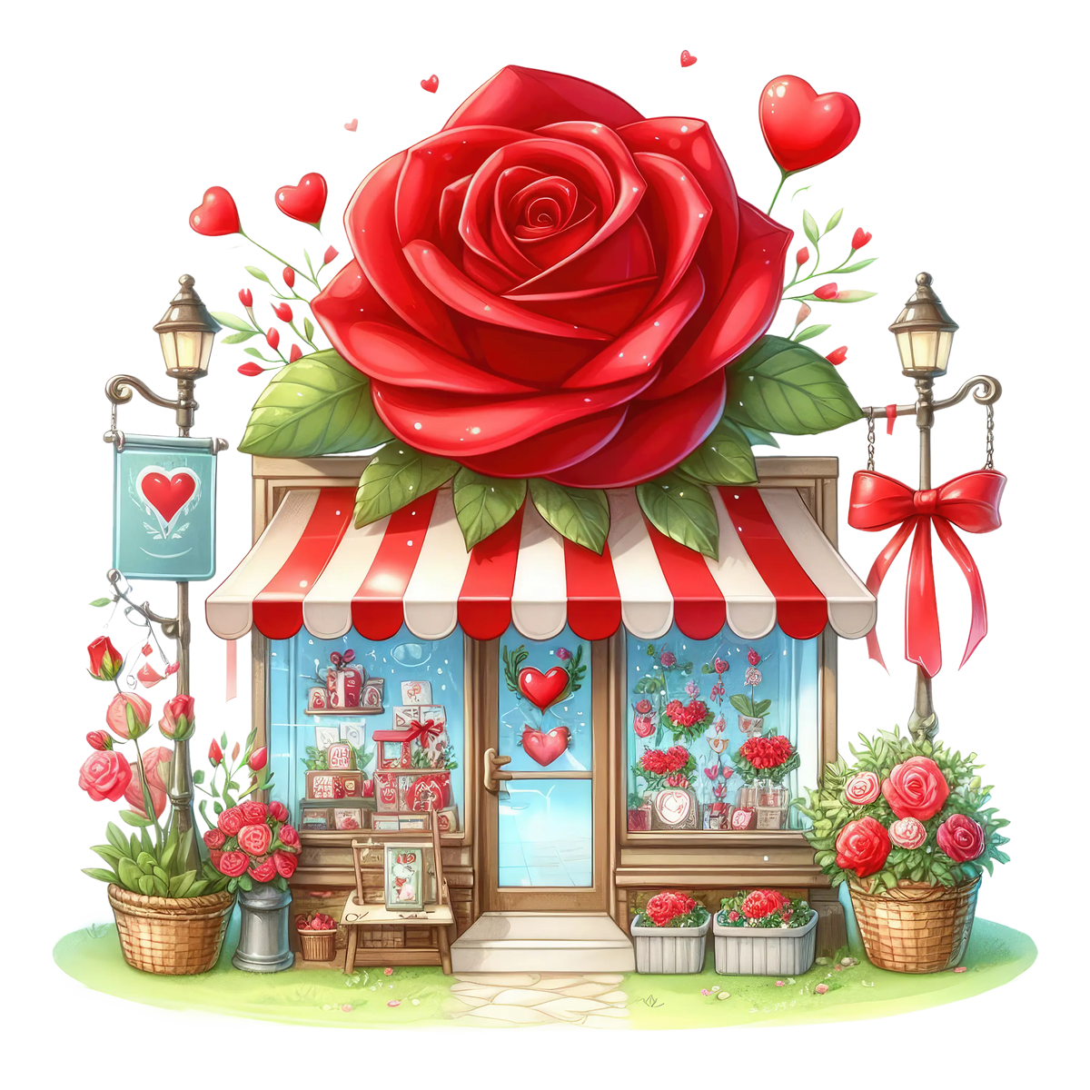 Valentine Rose 12 Valentine' s Day  Holiday Ready To Press Dtf Transfers dtfintexas