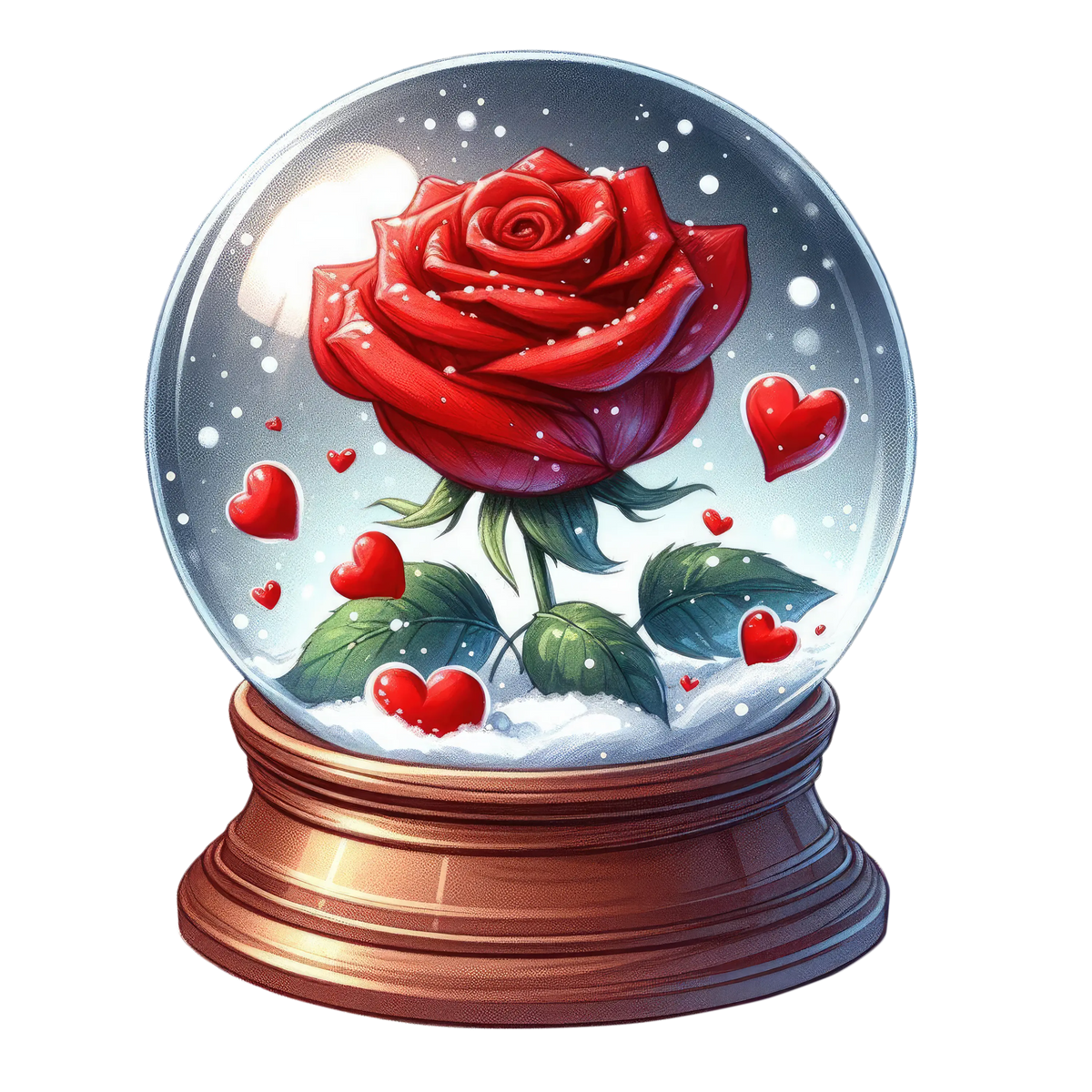 Valentine Rose 6 Valentine' s Day  Holiday Ready To Press Dtf Transfers dtfintexas