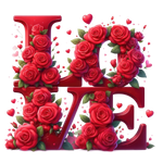 Valentine Rose 8 Valentine' s Day  Holiday Ready To Press Dtf Transfers dtfintexas