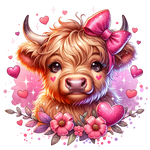 Valentine cow Valentine' s Day  Holiday Ready To Press Dtf Transfers dtfintexas