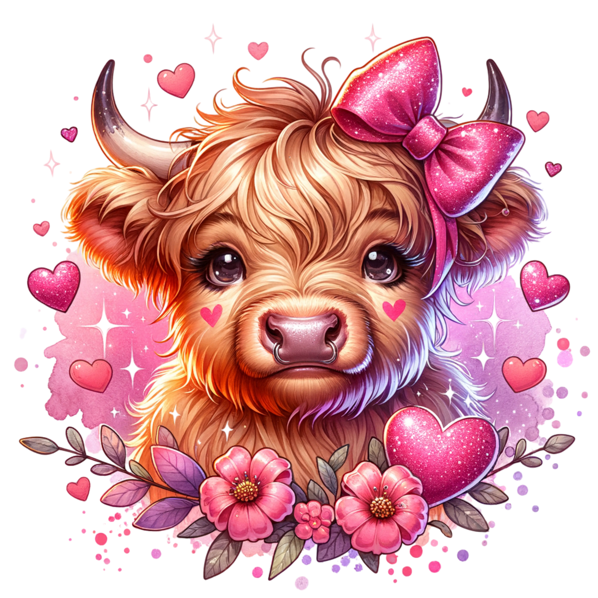 Valentine cow Valentine' s Day  Holiday Ready To Press Dtf Transfers dtfintexas