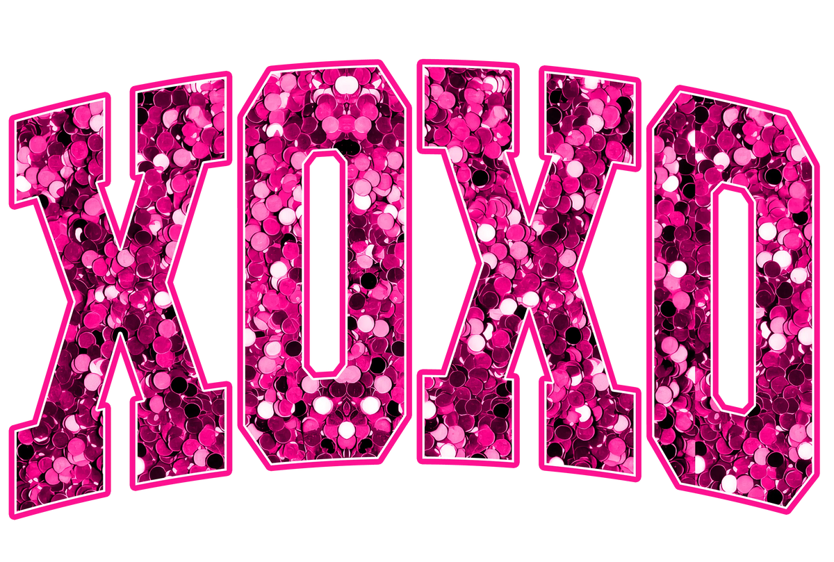 XOXO valentine Pink Valentine' s Day  Holiday Ready To Press Dtf Transfers dtfintexas