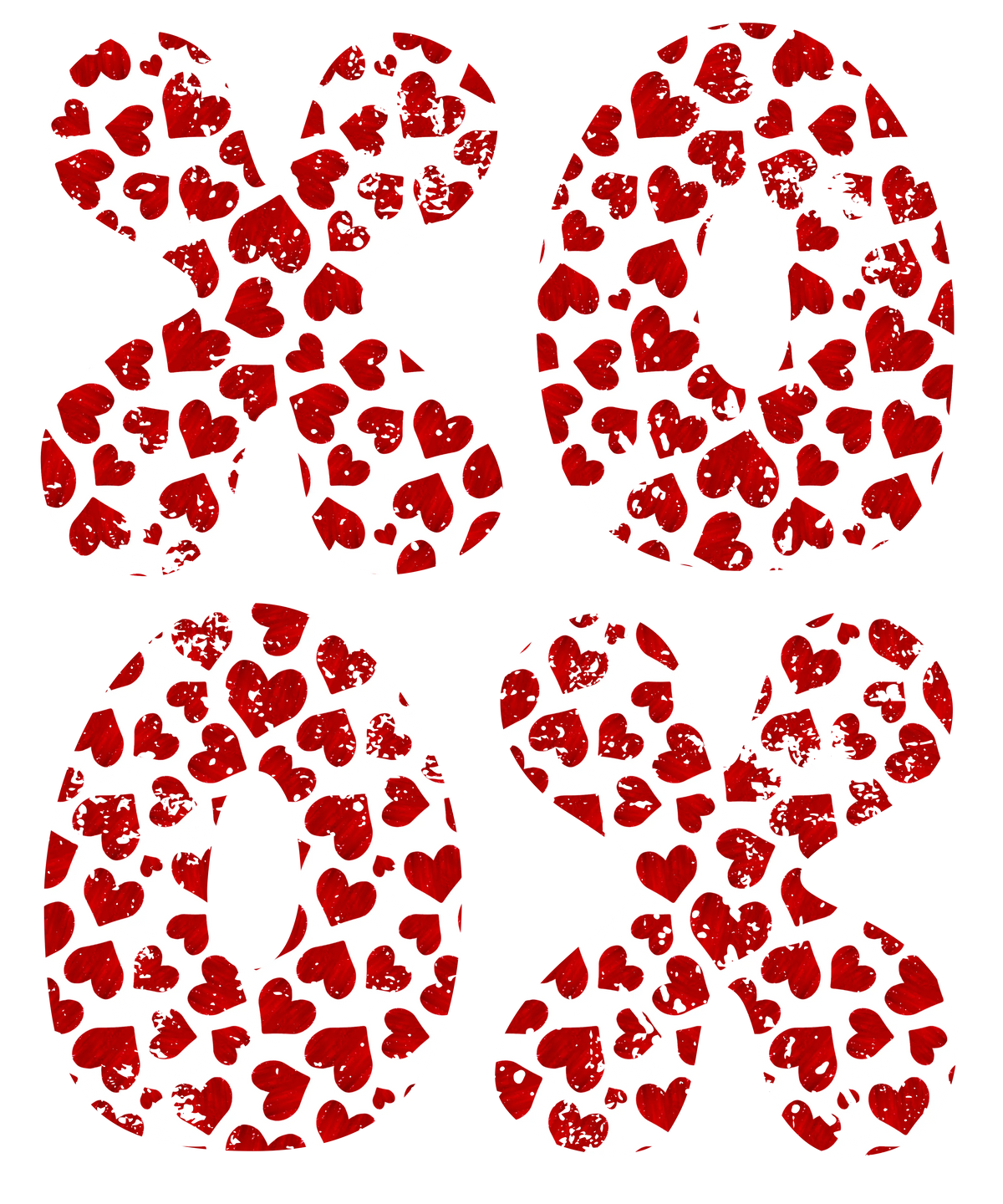 XoOxHeartsRedS Valentine' s Day  Holiday Ready To Press Dtf Transfers dtfintexas