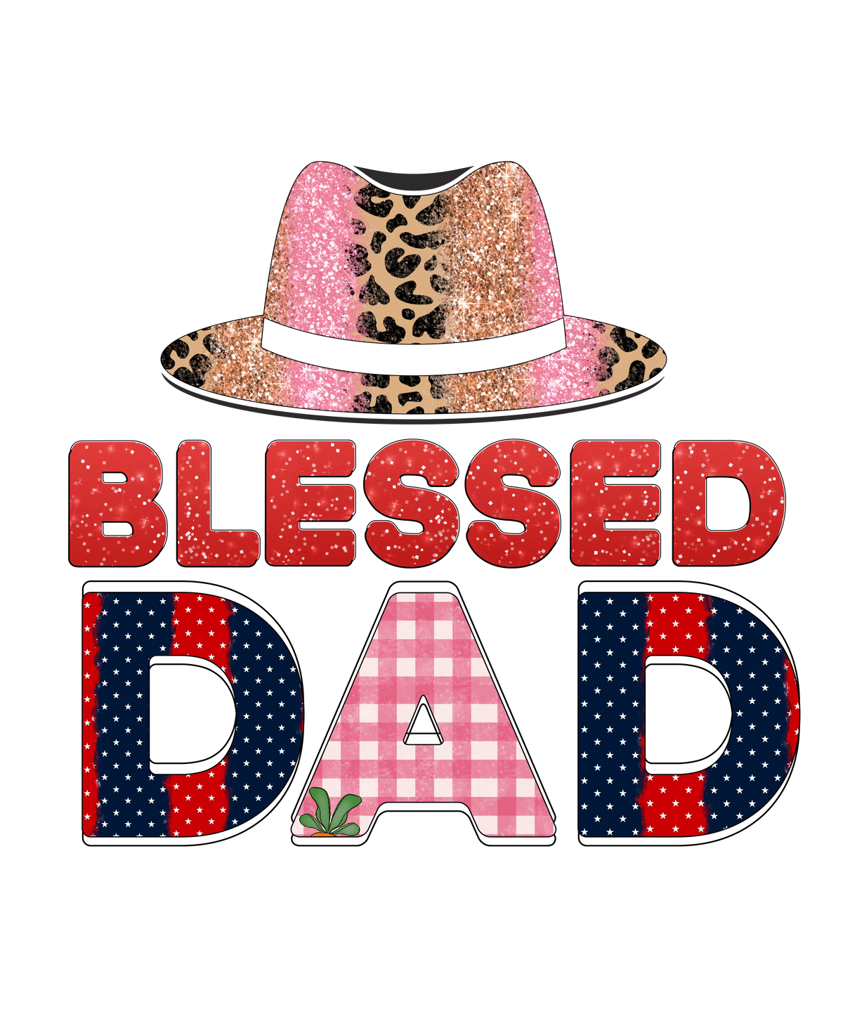 Biessed Dad (2) Father's Day Holidays Ready To Press Dtf Transfers dtfintexas