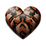 Brown Snake Love Heart  Valentine' s Day  Holiday Ready To Press Dtf Transfers dtfintexas