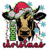 Cow christmas  Farm Animals  Animals  Ready To Press Dtf Transfers dtfintexas