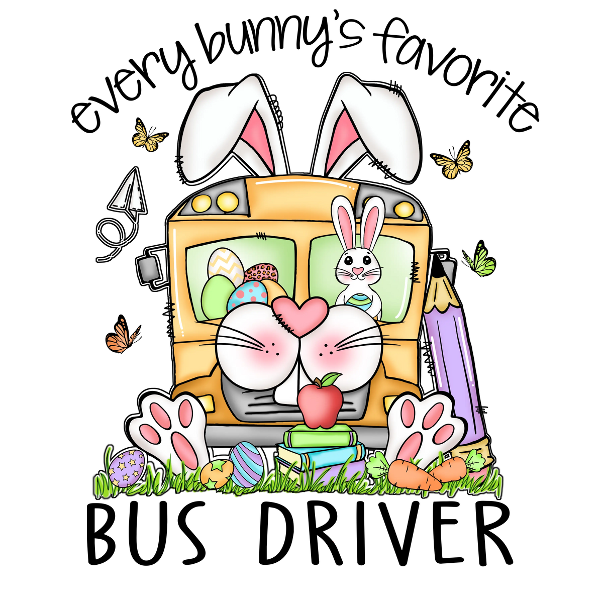 Bus Driver Easter 22 Easter Day Holiday Ready To Press Dtf Transfers dtfintexas