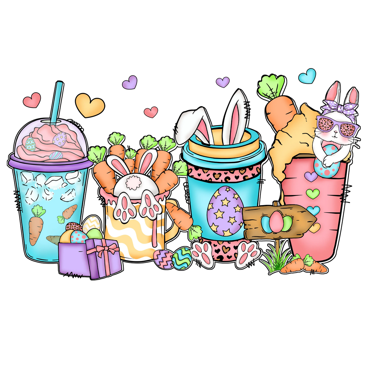 Coffe  Easter  41 Easter Day Holiday Ready To Press Dtf Transfers dtfintexas
