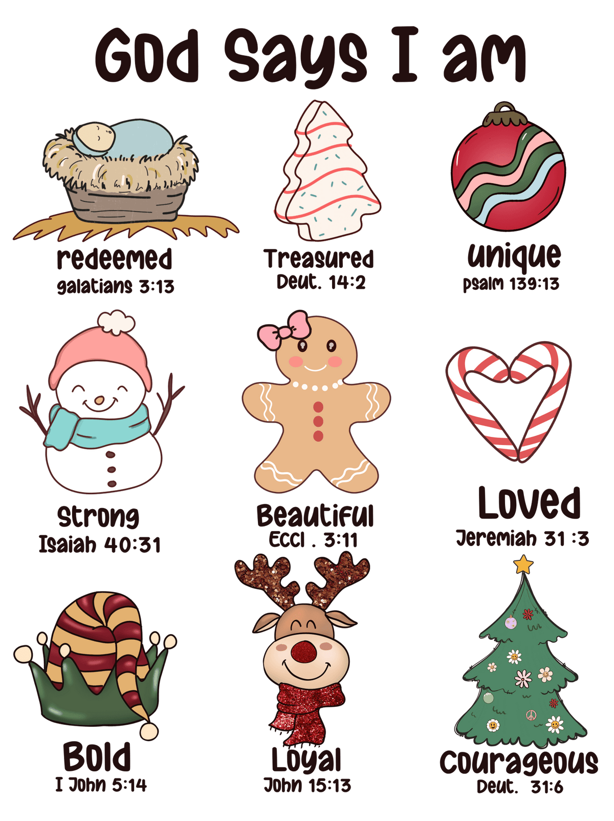 God Says I am Christmas Holidays Ready To Press Dtf Transfers - dtfintexas