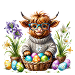 highlandcow easter 4   Easter Holiday Ready To Press Dtf Transfers dtfintexas