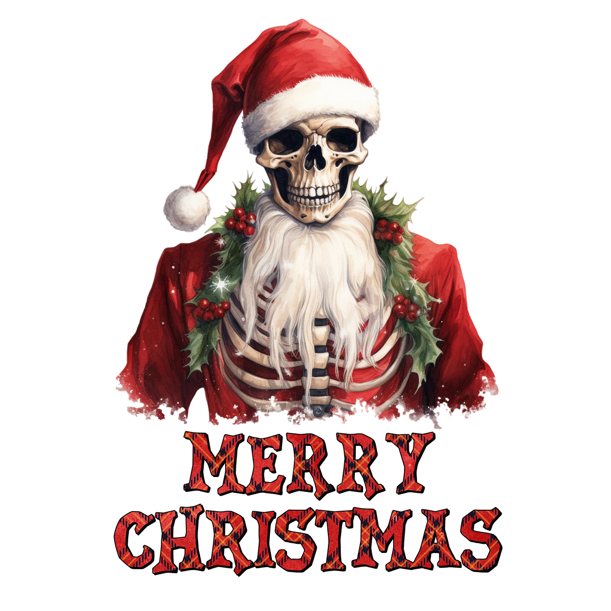 merry Christmas-skeleton (3)  Christmas  Ready To Press Dtf Transfers dtfintexas