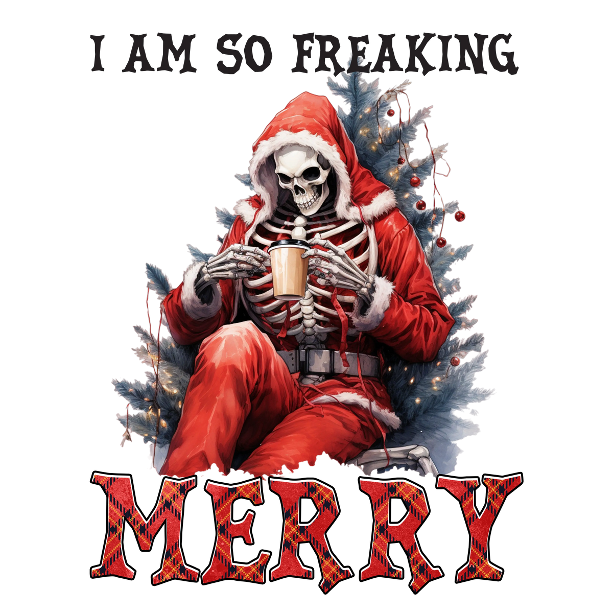 Merry Christmas Skeleton (9)  Christmas  Ready To Press Dtf Transfers dtfintexas
