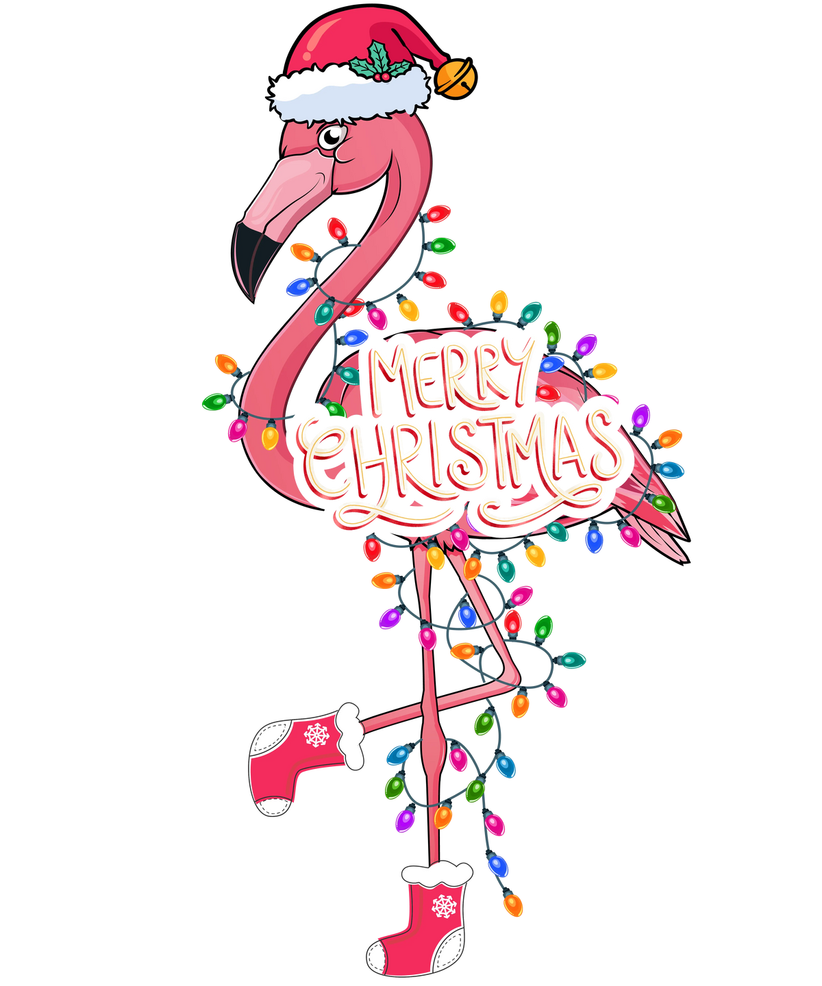 merry crıstmas  flamıngo 3-01 Chrıstmas  holıdays  Ready To Press dtfintexas
