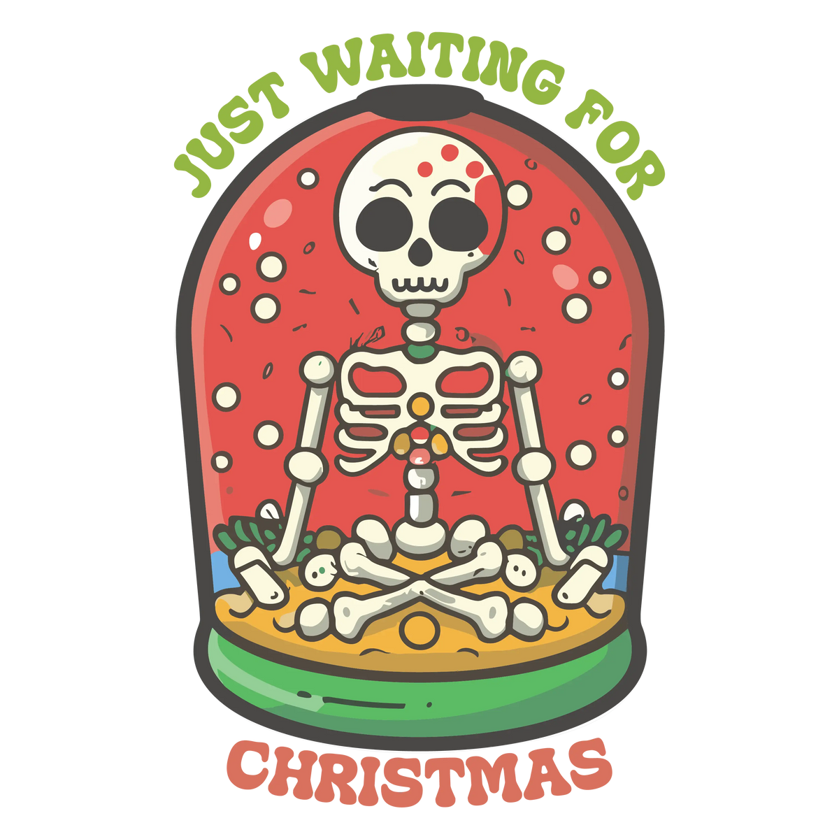 Just Waıtıng For Christmas Christmas Holidays  Ready To Press Dtf Transfers dtfintexas
