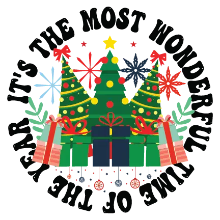 Merry Christmas 206 Christmas Holidays  Ready To Press Dtf Transfers dtfintexas