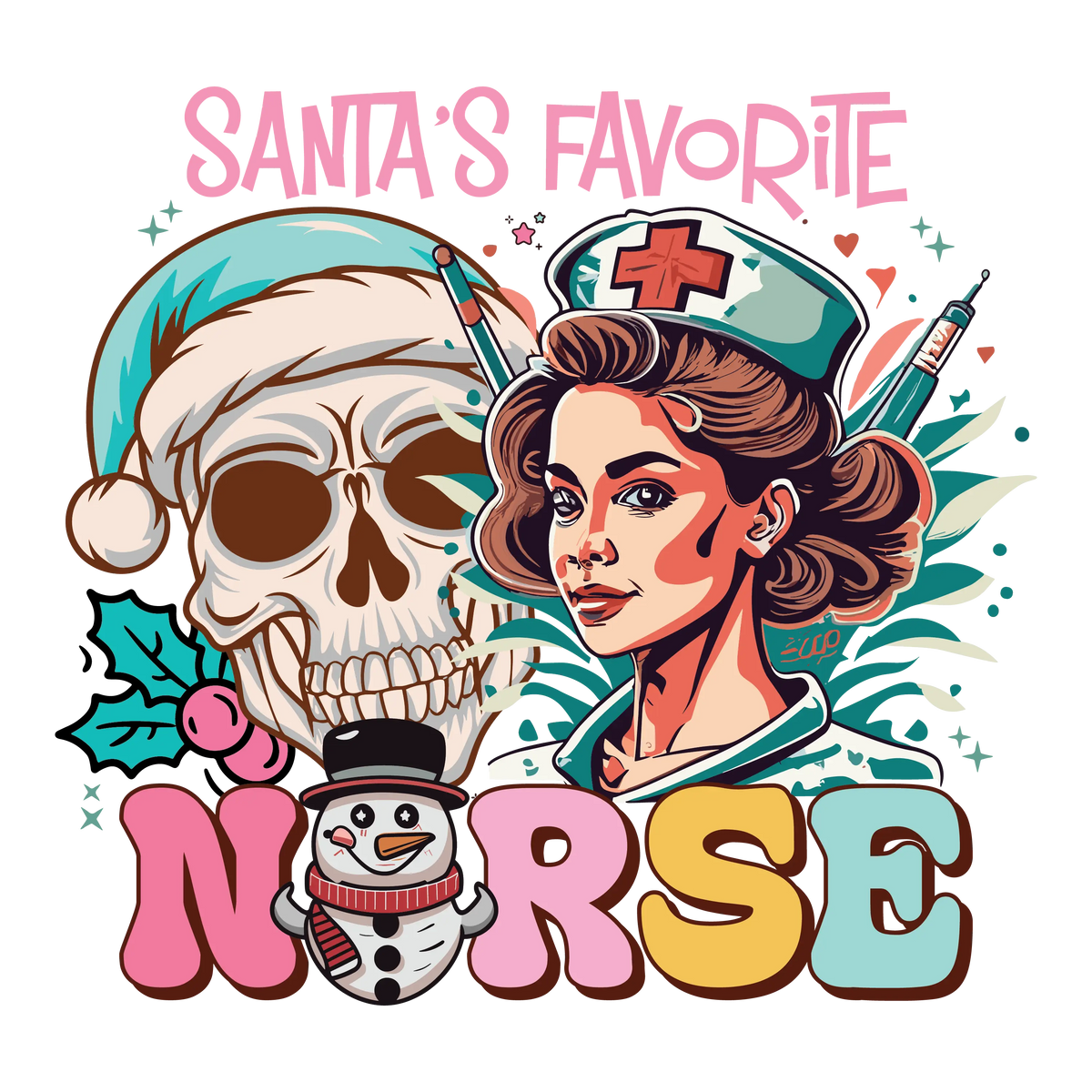 Merry Christmas  Nurse 213  Christmas Holidays  Ready To Press Dtf Transfers dtfintexas