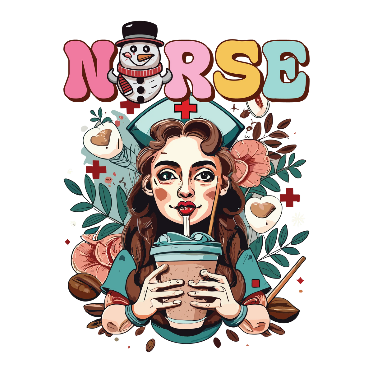 Merry Christmas  Nurse 214  Christmas Holidays  Ready To Press Dtf Transfers dtfintexas