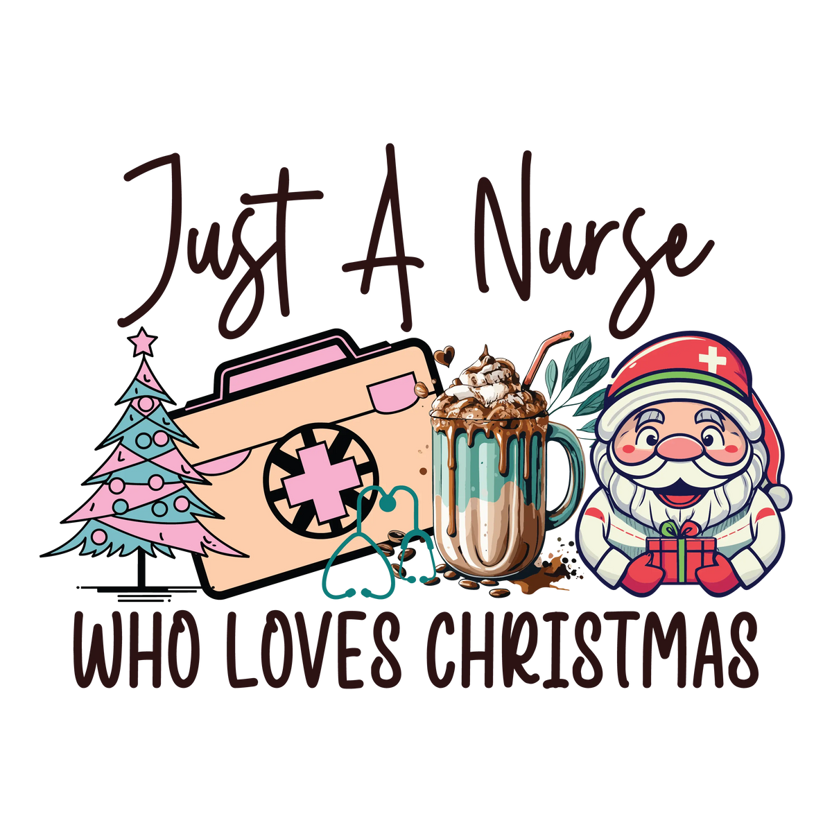 Merry Christmas  Nurse 218 Christmas Holidays  Ready To Press Dtf Transfers dtfintexas