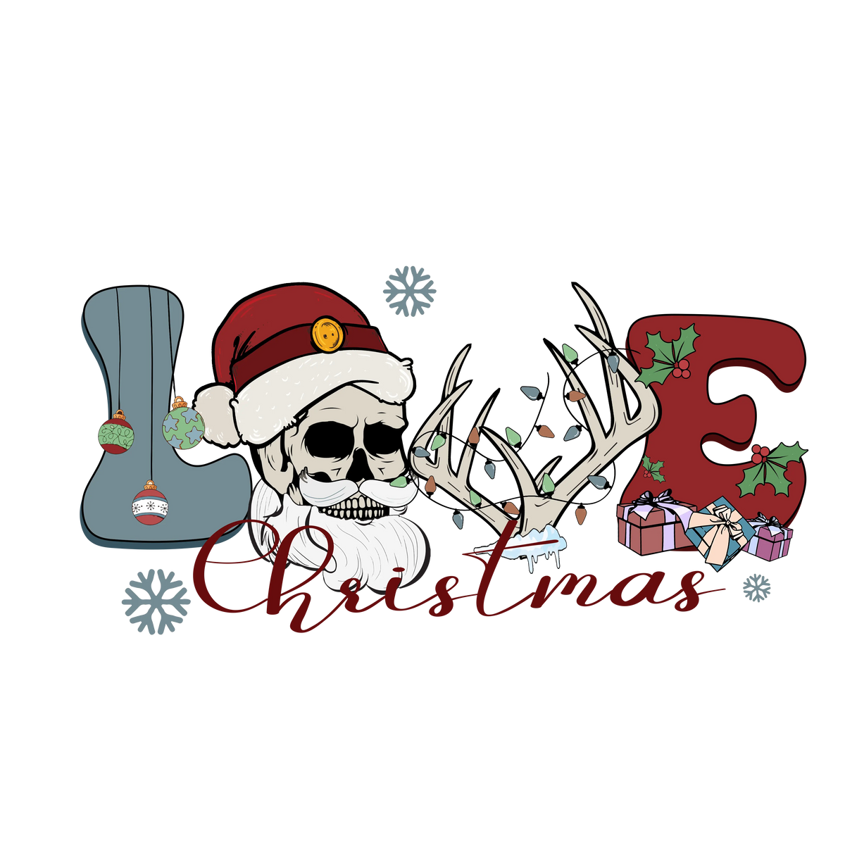 Love  Merry Christmas  Christmas Holidays  Ready To Press Dtf Transfers dtfintexas