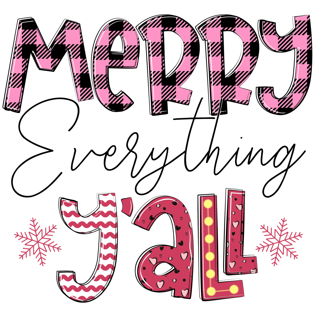 Mery Christmas pink (14) Christmas Holidays  Ready To Press Dtf Transfers dtfintexas