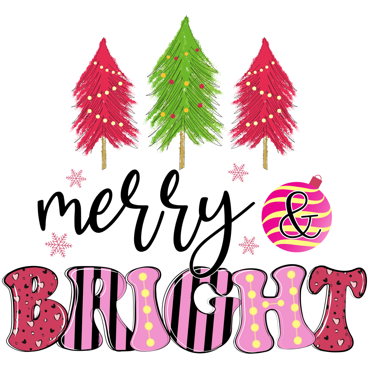 Mery Christmas pink (18) Christmas Holidays  Ready To Press Dtf Transfers dtfintexas