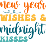 new year wishes and midnight kisses    New  Year's Eve  Holiday Ready To Press Dtf Transfers dtfintexas