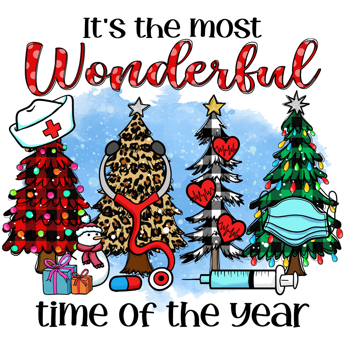 Nurse Merry Christmas  Christmas Holidays  Ready To Press Dtf Transfers dtfintexas
