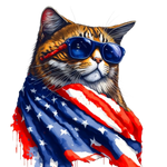Patriotic Cat (3) Patrıotıc Holıdays Ready To Press Dtf Transfers dtfintexas