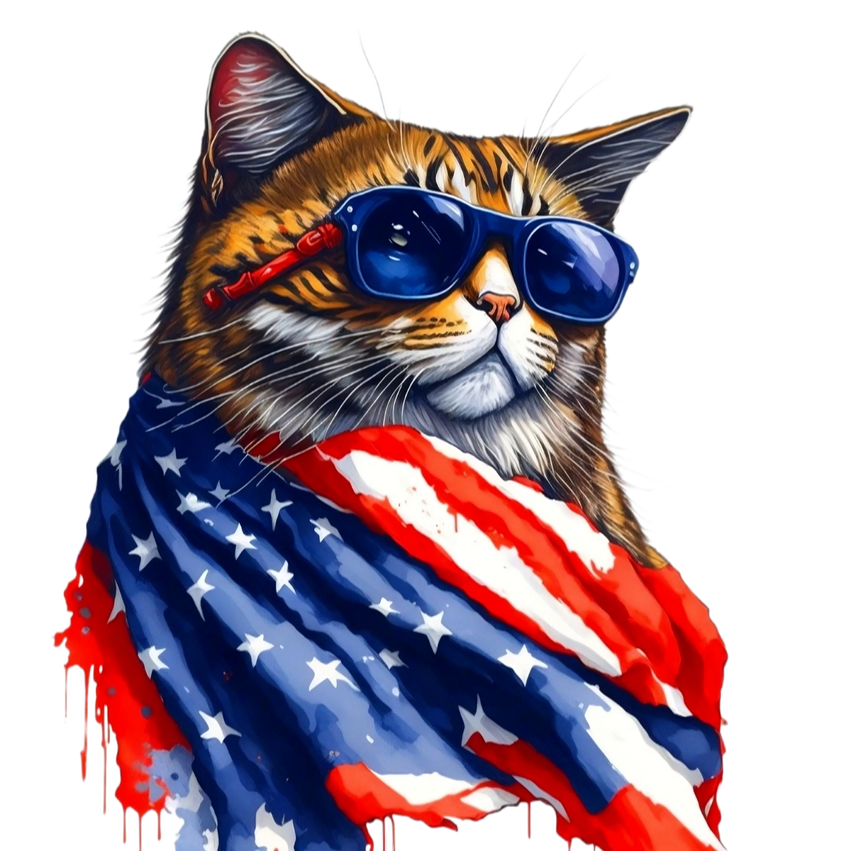 Patriotic Cat (3) Patrıotıc Holıdays Ready To Press Dtf Transfers dtfintexas