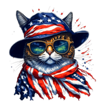 Patriotic Cat (5) Patrıotıc Holıdays Ready To Press Dtf Transfers dtfintexas