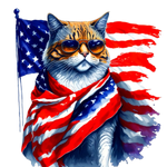 Patriotic Cat (6) Patrıotıc Holıdays Ready To Press Dtf Transfers dtfintexas