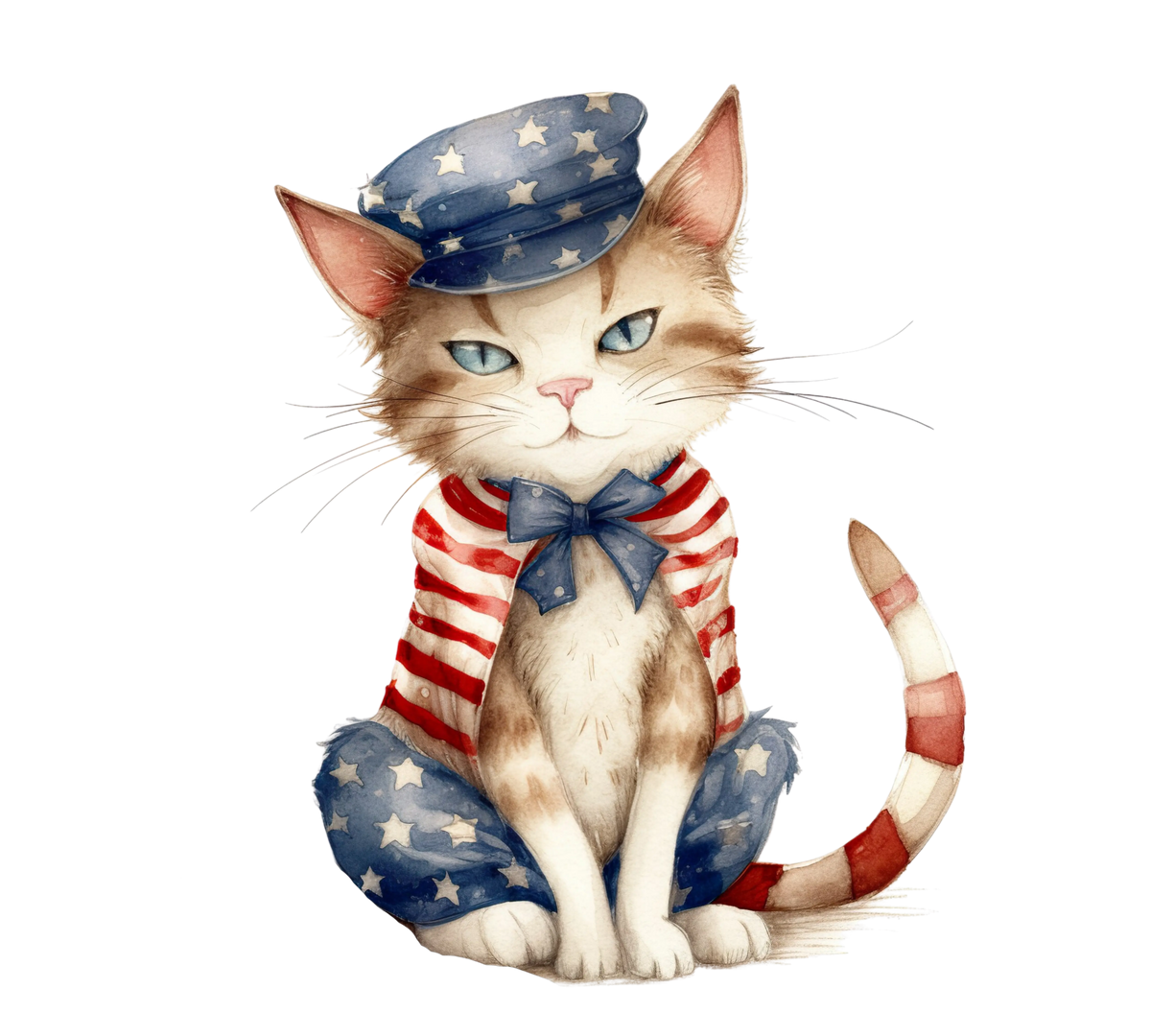 Patriotick  Cat Usa (9) Patrıotıc Holıdays Ready To Press Dtf Transfers dtfintexas